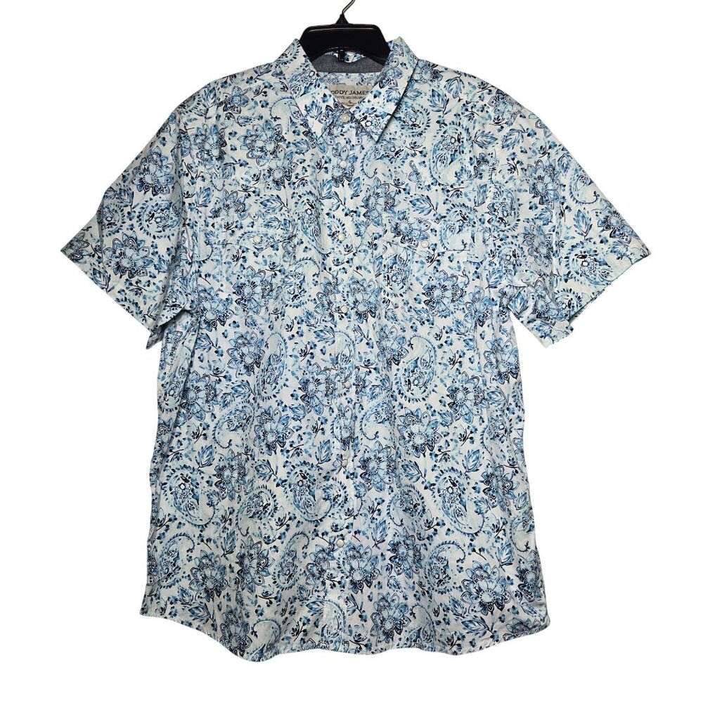 Cody James Mens Floral Paisley Pearl Snap Shirt Size 2XL Western‎ Cowboy Rodeo